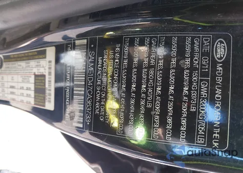 2012 Land Rover Range Rover Hse z USA, uszkodzony, nr VIN SALME1D47CA363733